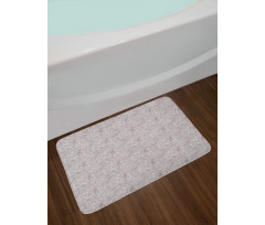 Flower Sketch Details Bath Mat