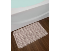 Intertwined Leaves Bath Mat