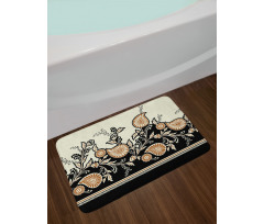 Floral Traditional Bath Mat