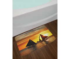 Romantic Sunset Sail Bath Mat