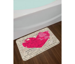 Love Words Handwriting Bath Mat