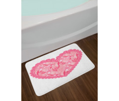 Lace Heart with Flora Bath Mat