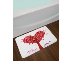 Vintage Romance Heart Bath Mat