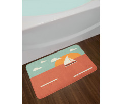 Sailboat Dawning Sun Bath Mat