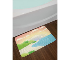 Ocean Bay Tree Sky Bath Mat