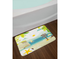 Hot Summer Botany Sea Bath Mat