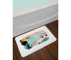 Van and Toucan Bath Mat