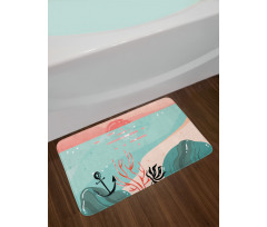 Abstract Underwater Bath Mat