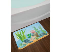 Sea Plants and Rocks Bath Mat