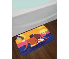 Romantic Couple Coast Bath Mat