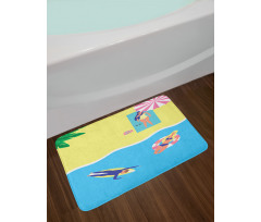 Summer Holiday People Bath Mat