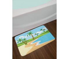 Coast with Grass Palm Bath Mat