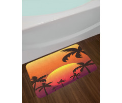 Sunset with Palms Art Bath Mat