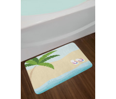 Flip Flops on Coast Bath Mat