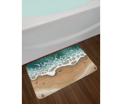 Foamy Sea Waves Bay Bath Mat