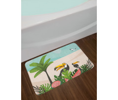 Watermelons Toucans Bath Mat