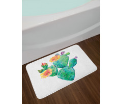 Cactus with Flowers Bath Mat