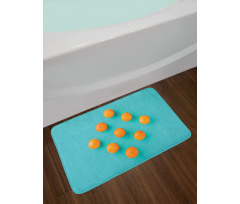 Modern Tangerine Art Bath Mat