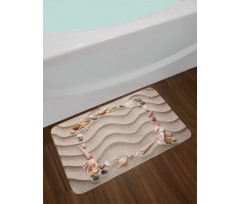 Seashell Square Frame Bath Mat