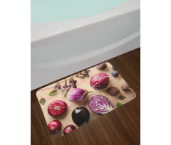 Vegetables and Figs Bath Mat