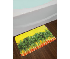 Carrots in a Row Art Bath Mat