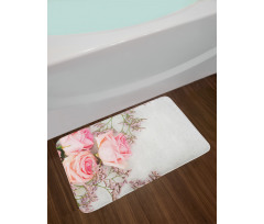 Close up Photo Flowers Bath Mat