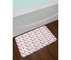 Flowers Sketch Art Bath Mat