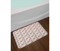 Pastel Circles Flower Bath Mat