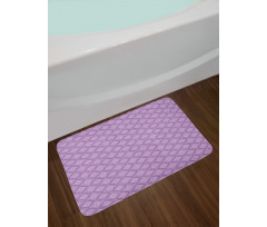 Lilac Floral Art Bath Mat