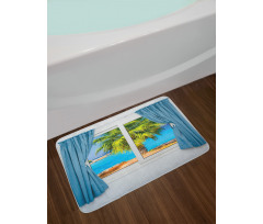 Tropical Beach Sun Bath Mat