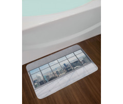 Big Window Downtown View Bath Mat