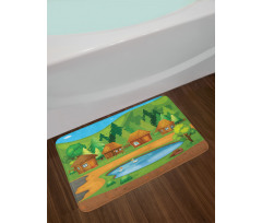 Huts Pond in Woods Bath Mat