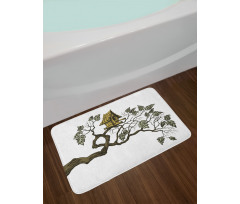 Bird Home and Branch Bath Mat