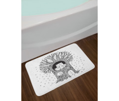 Owl Family Home Bath Mat