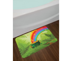 Pot of Coins and Rainbow Bath Mat