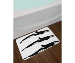 Orca Killer Whales Bath Mat