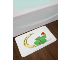 Horseshoe Ladybug Shamrock Bath Mat