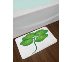 Detailed 4 Leaf Shamrock Bath Mat