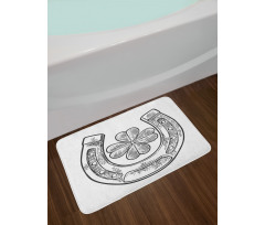 Shamrock and Horseshoe Image Bath Mat