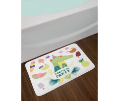 Tropical Party Ice Cream Bath Mat