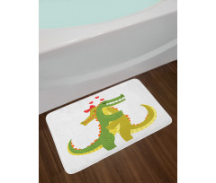 Romantic Couple Hugging Bath Mat