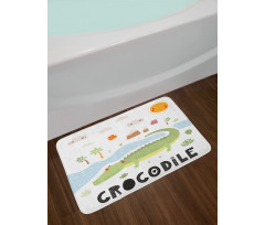 Calligraphy Outdoor Scene Bath Mat