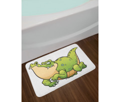 Beefy Alligator Pattern Bath Mat