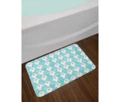 White Baby Seals Ocean Bath Mat