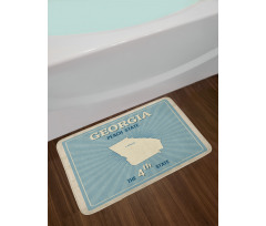 Typographic Map Pattern Bath Mat