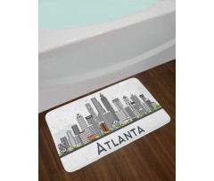 Atlanta City Architecture Bath Mat