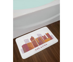 Modern Urban Illustration Bath Mat