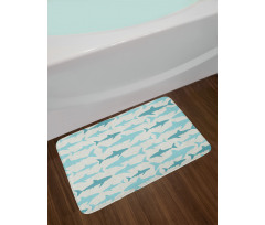 Swimming Sharks in Sea Bath Mat