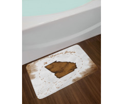 Grunge Airplane Circling Bath Mat