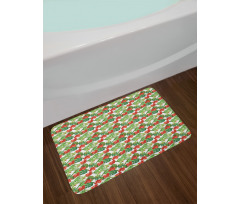 Endemic Flowers Botany Bath Mat